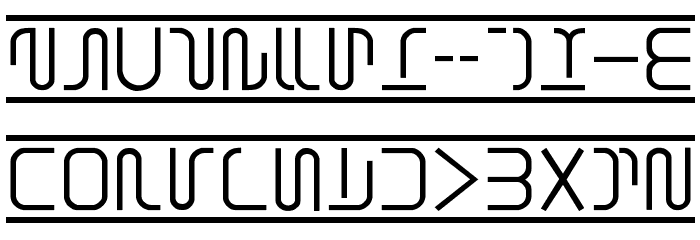 Shuttle Font LOWERCASE
