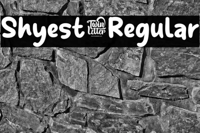 Shyest-Regular Font examples