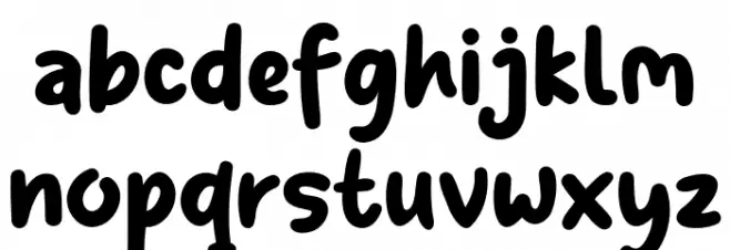 Shyest-Regular Font LOWERCASE