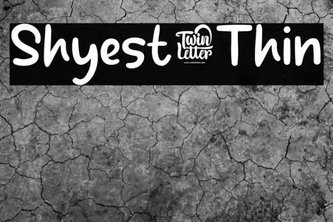 Shyest-Thin Font examples