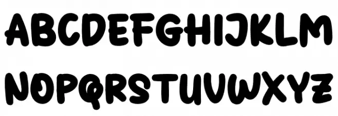 ShyestBold Schriftart Groß