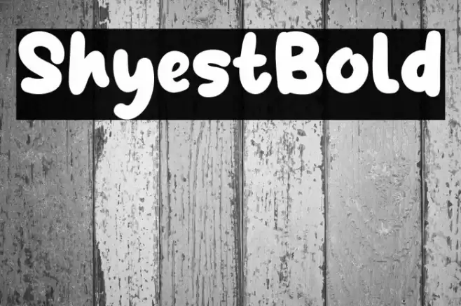 ShyestBold Schriftart examples