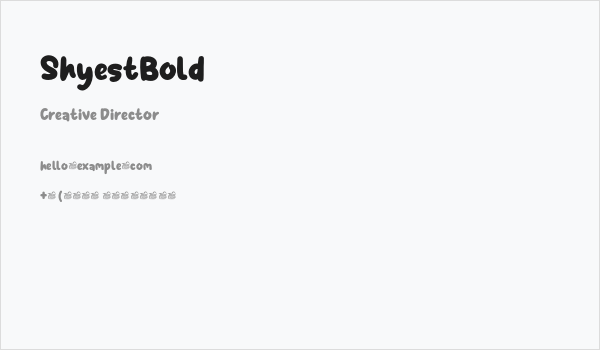 ShyestBold Business Card