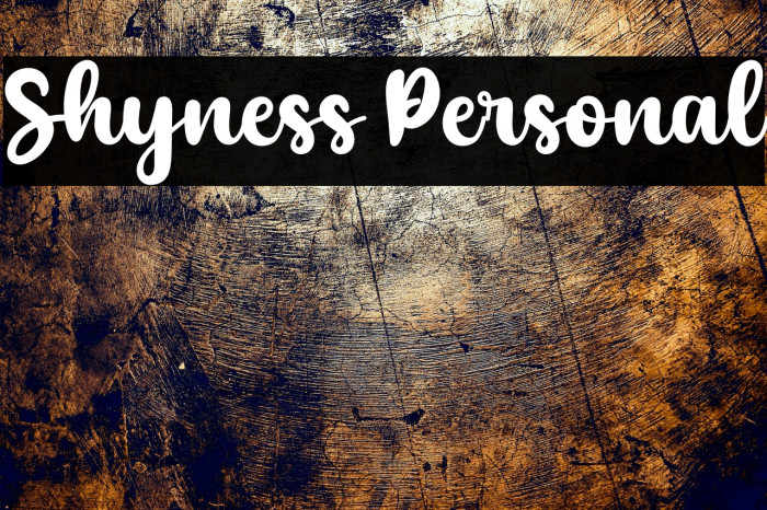 Shyness Personal Example 3