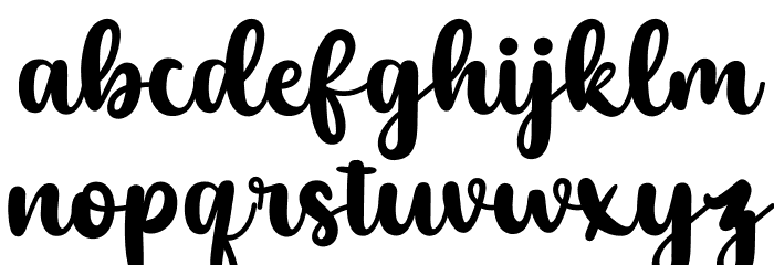 Shyness Personal Font LOWERCASE