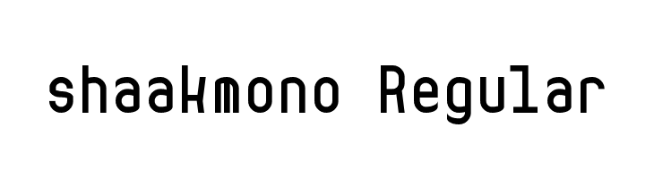 shaakmono Regular  Frei Schriftart Herunterladen
