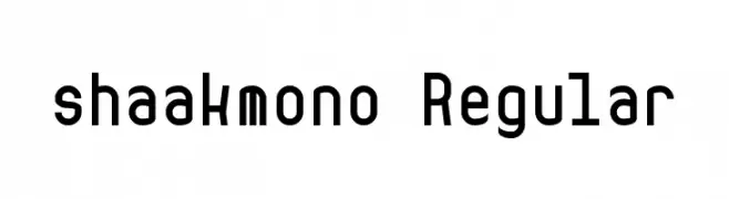 shaakmono Regular  Descarca Fonturi Gratis