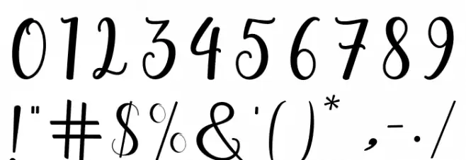 shabila Font OTHER CHARS