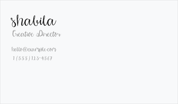 shabila Business Card