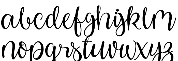 shabila Font LOWERCASE