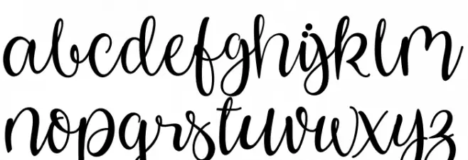 shabila Schriftart Kleinbuchstaben