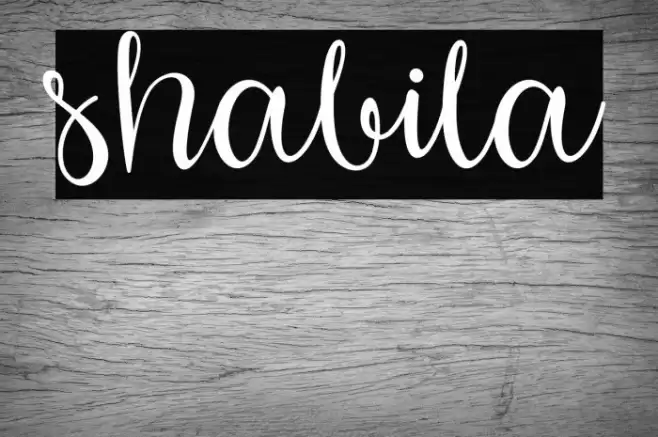 shabila Font examples