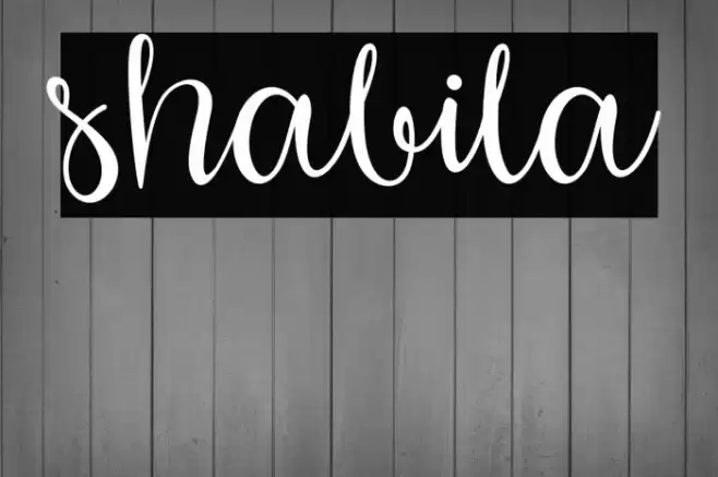 shabila Font examples