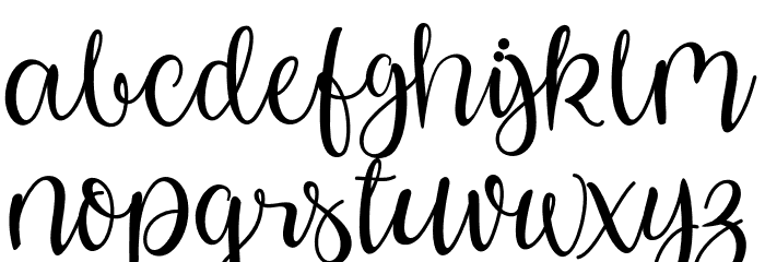 shabila Font LOWERCASE
