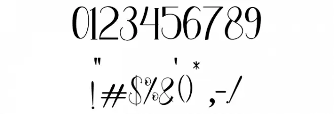 shadella Font OTHER CHARS