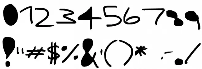 shadow script Font OTHER CHARS