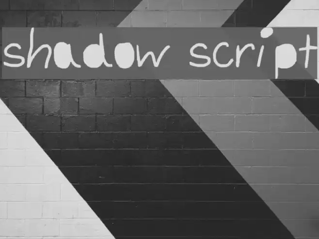 shadow script Font examples