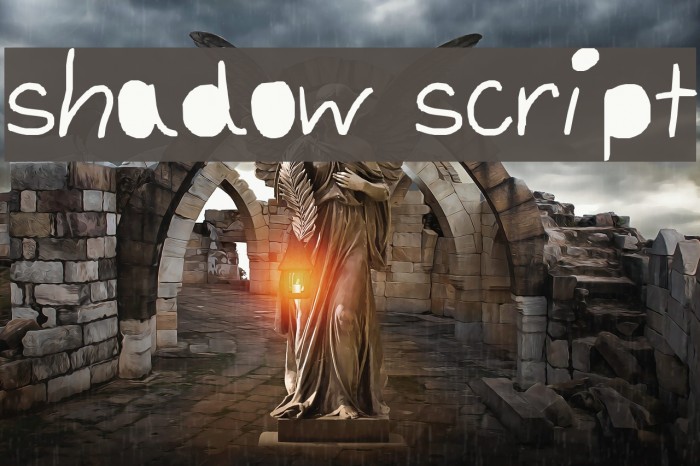 shadow script Font examples