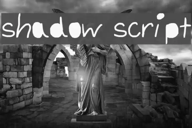shadow script Font examples