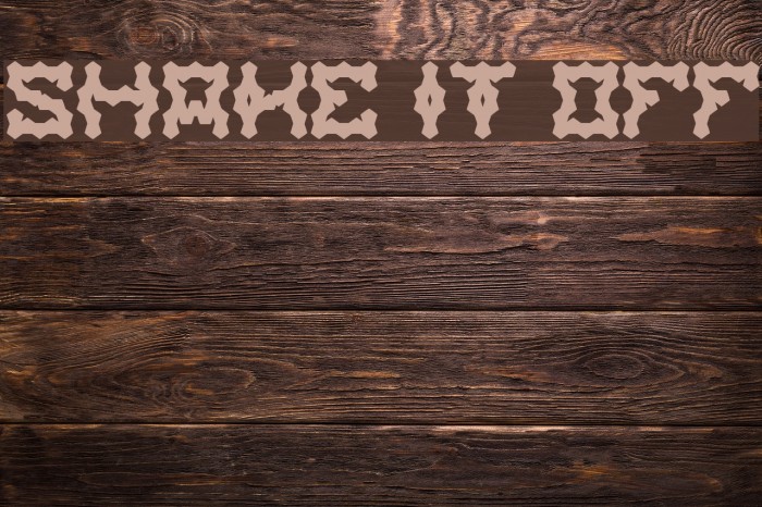 shake it off Font examples