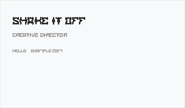 shake it off Business Card