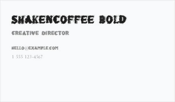 shaken_coffee Bold Business Card