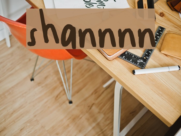 shannnn Font examples