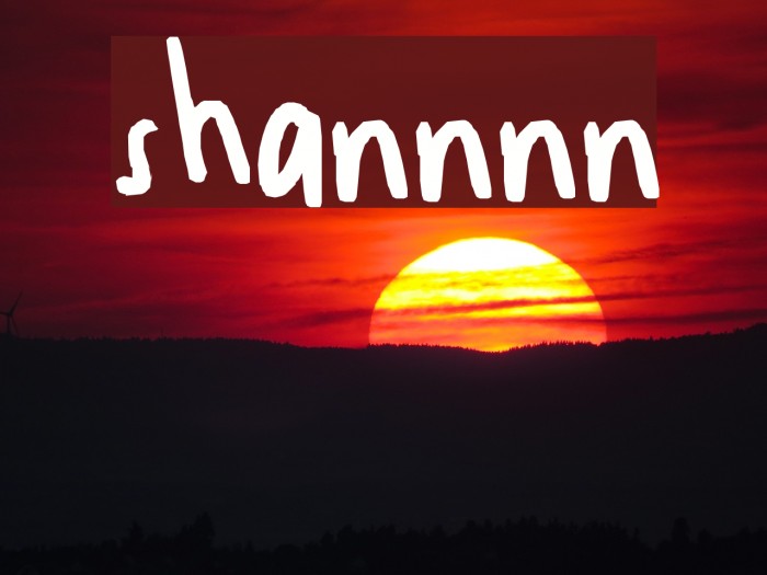 shannnn Font examples