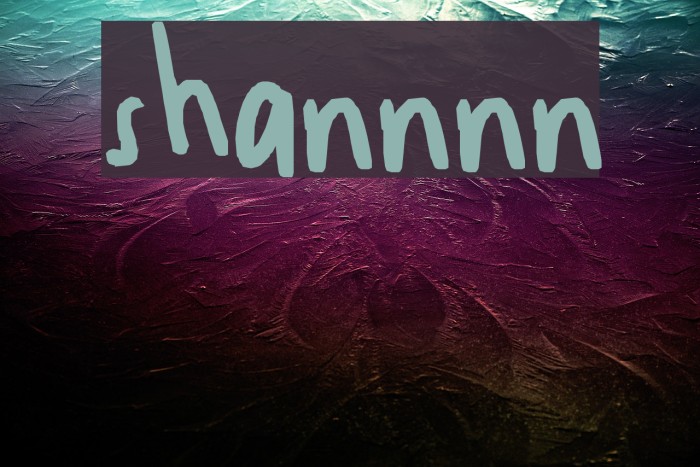 shannnn Font examples