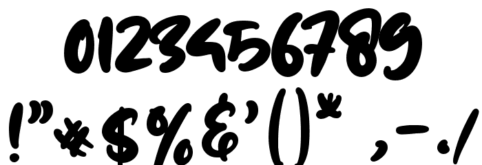 share works Font OTHER CHARS