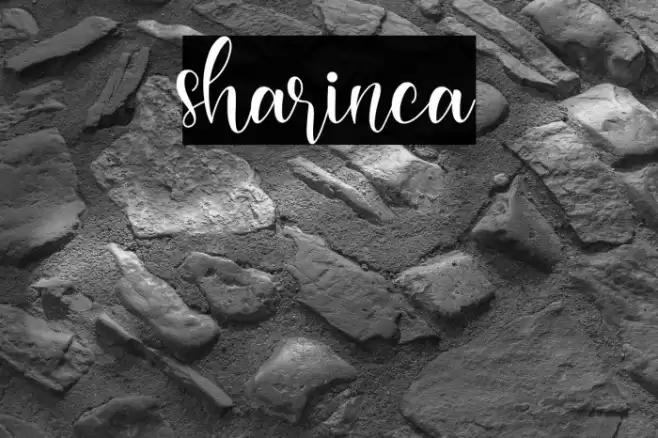 sharinca Font examples