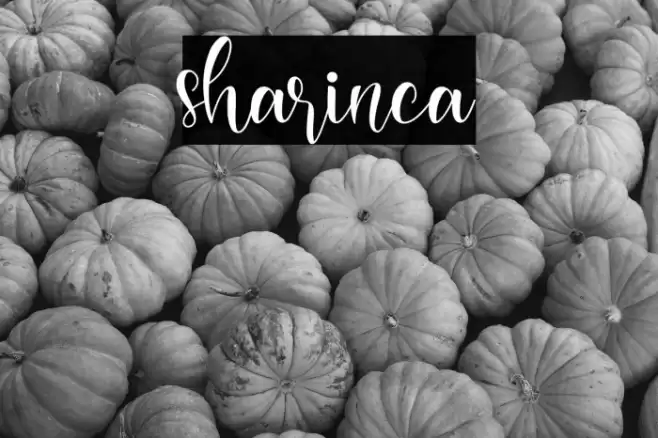 sharinca Font examples