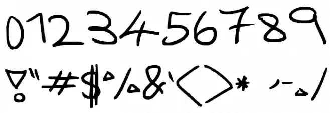 shark fin Font OTHER CHARS