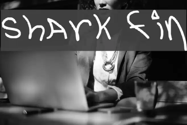 shark fin Font examples