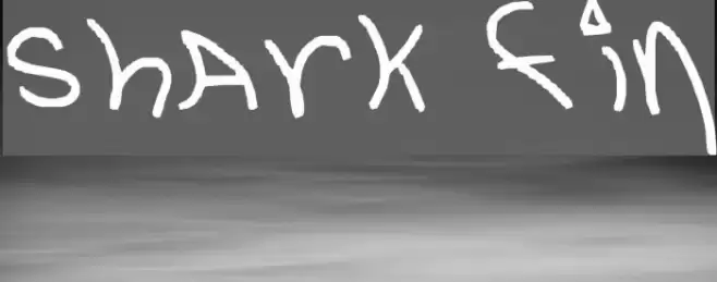 shark fin Font examples