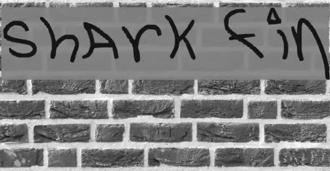 shark fin Font examples