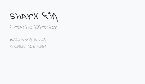 shark fin Business Card