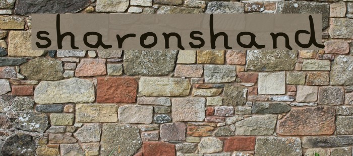 sharonshand Font examples
