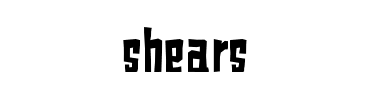 shears  Frei Schriftart Herunterladen
