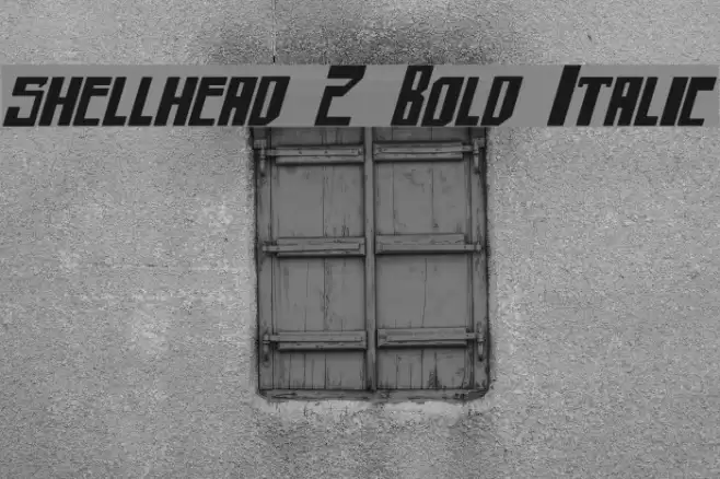 shellhead 2 Bold Italic Font examples