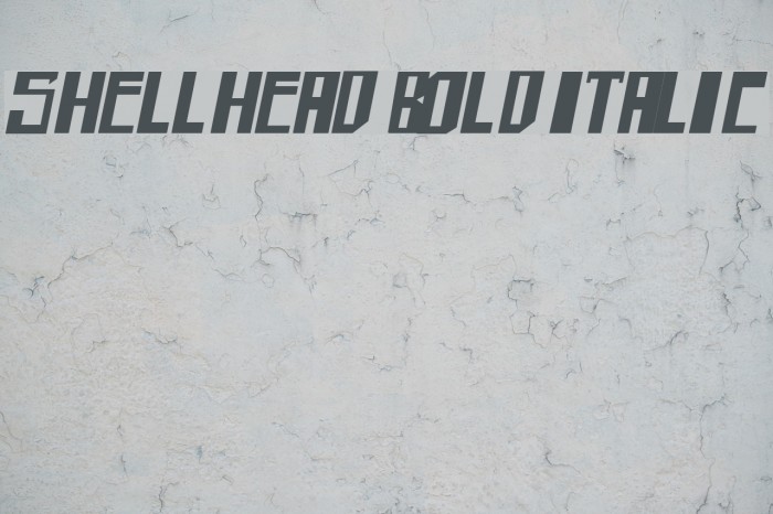 shellhead Bold Italic Шрифта examples