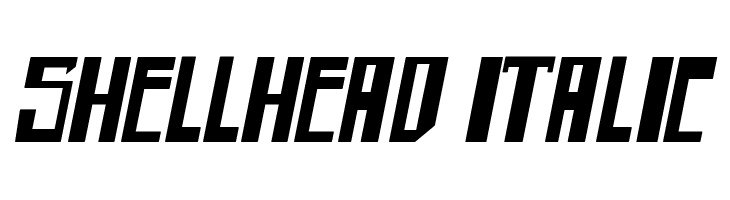 shellhead Italic Caratteri