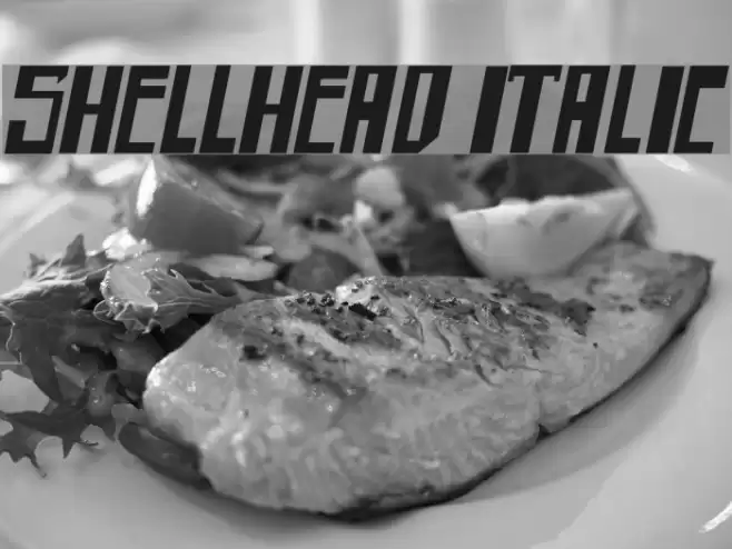 shellhead Italic Caratteri examples