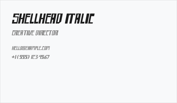 shellhead Italic Business Card