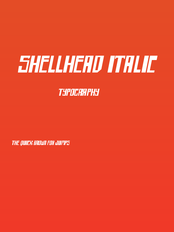 shellhead Italic Poster