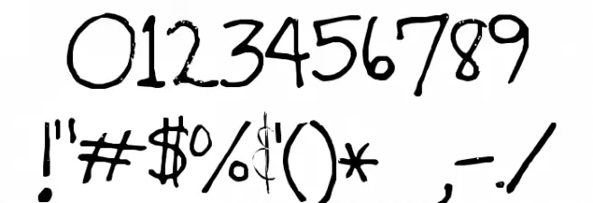 shells Font OTHER CHARS