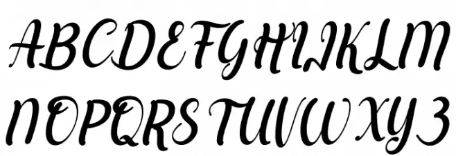 shelya Italic Schriftart Groß