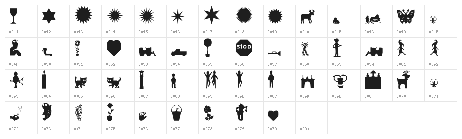 sherberi Character Map