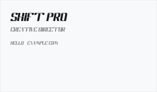 shift Pro Business Card