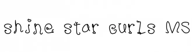 shine star curls MS  Frei Schriftart Herunterladen